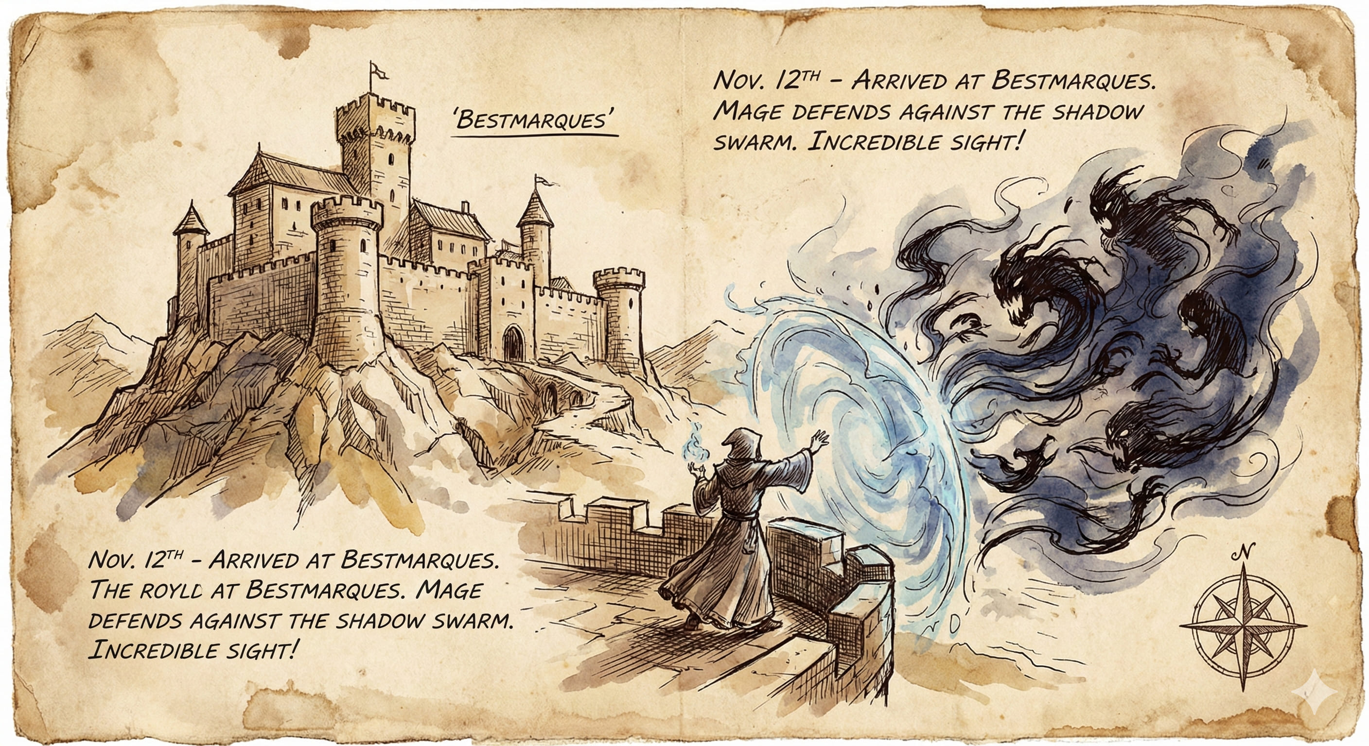 Illustration d’une forteresse et d’une scène de défense symbolisant la construction intérieure, la résistance et la protection d’une vision
