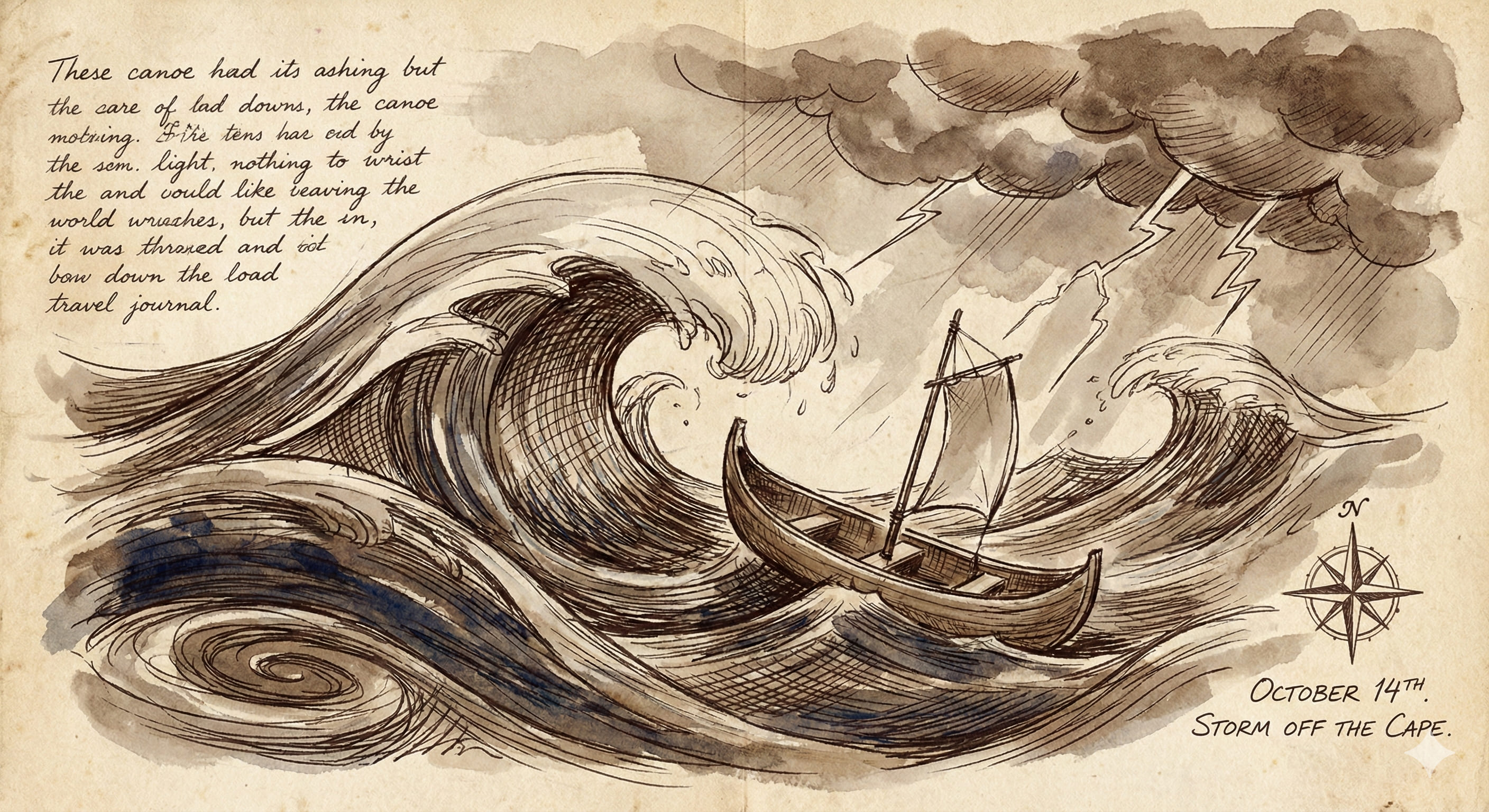 Illustration de tempête en mer symbolisant un parcours exigeant, mouvementé et orienté malgré l’adversité